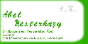 abel mesterhazy business card
